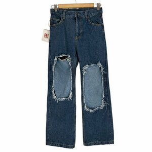 X-girl(エックスガール) DISTRESSED 2TONE DENIM レディース JPN：S 中古 古着 0624