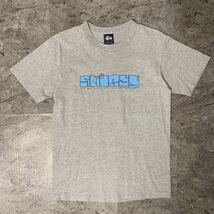 90s 紺タグ USA製 Stussy オールドステューシー センターロゴプリントTシャツ シングルステッチ ビンテージ_画像1