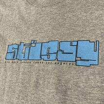 90s 紺タグ USA製 Stussy オールドステューシー センターロゴプリントTシャツ シングルステッチ ビンテージ_画像3