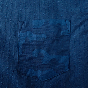新品 セントオーシャン 小紋柄 ドビー ショートポイントカラー シャツ L 紺 【AFE354_540】 SENT OCEAN 長袖 コットン オールシーズンの画像5