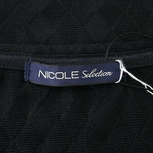 新品 ニコル シャドー アーガイル Vネック 長袖 カットソー 48(L) 黒 【I49312】 春夏 メンズ NICOLE Selection ロンT Tシャツ サマーの画像7