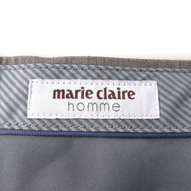 新品 マリクレールオム 春夏 トロピカル ウール スラックス 85(XL) 灰茶 【P26275】 marie claire homme メンズ パンツ サマー テーパード_画像9