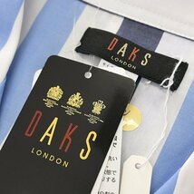 新品 ダックス 日本製 春夏 コットン ストライプ セットアップ パジャマ LL 青 紺 白 【J52543】 メンズ DAKS LONDON シャツ パンツ_画像10