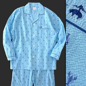  new goods Brooks Brothers lobster pattern sia soccer setup pyjamas M light blue [J41738] Brooks Brothers men's shirt pants 