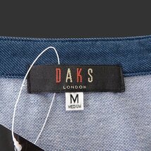 新品 ダックス 清涼 吸汗速乾 セオアルファ 鹿の子 バンドカラー 7分袖 シャツ LL 青白 【I53380】 DAKS LONDON 日本製 春夏 メンズ サマー_画像10