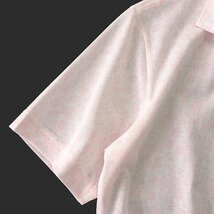 新品 gim ジム 吸汗速乾 消臭 ボタニカル 鹿の子 半袖 ポロシャツ L 白 ピンク 【I55584】 日本製 春夏 メンズ シャツ 花柄 フラワー_画像5