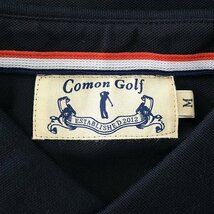 新品 コモンゴルフ トリコロール ライン 鹿の子 半袖 ポロシャツ XL 紺 【I51381】 春夏 メンズ COMON GOLF 吸汗速乾 通気性 サマー_画像9