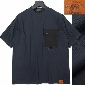 新品 チュウベイ 24SS コットン Dカンポケット 半袖 カットソー M 紺 【CH1442094_79】 CHUBEI 春夏 メンズ Tシャツ 丸首 ネームタグ