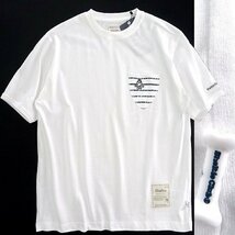 新品 シェルティークラブ 24SS ボーダー ポケット 半袖 Tシャツ LL 白 紺 【SH1442086_7】 Sheltie Club 春夏 メンズ カットソー 丸首_画像1