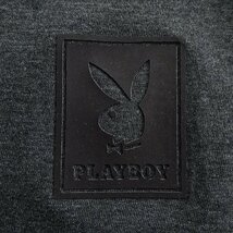 新品 プレイボーイ 23年 春夏 刺繍 コットン 半袖 Tシャツ M 濃灰 【PB1732025_98】 PLAYBOY バニー ポケT カットソー ストレッチ メンズ_画像5