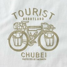 新品 チュウベイ 2023年 自転車 プリント 半袖 Tシャツ L 白 【CH1432068_7】 春夏 メンズ CHUBEI カットソー 丸首 クルーネック サマー_画像5