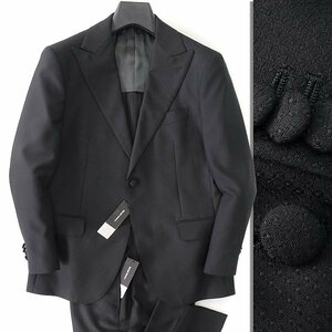 新品 スーツカンパニー ウール混 ジャガード タキシード スーツ A6(L) 黒 【J54322】 175-6D 春夏 メンズ サマー ドレス フォーマル