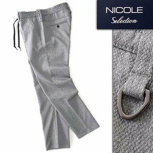  новый товар Nicole ткань рисунок стрейч легкий брюки 48(L) пепел [P29216] NICOLE Selection мужской do Be D can всесезонный конический 
