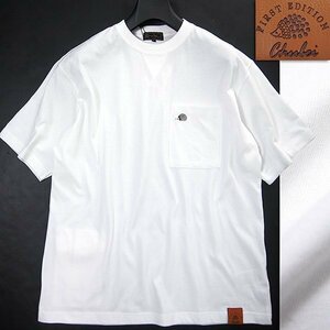 新品 チュウベイ 24SS コットン 刺繍ポケット 半袖 カットソー M 白 【CH1442093_07】 CHUBEI 春夏 メンズ Tシャツ 丸首 ネームタグ