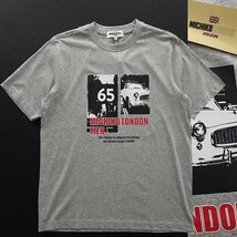 新品 ミチコロンドン ヴィンテージカー プリント Tシャツ L 灰【ML9M-T031_GA】MICHIKO LONDON 春夏 半袖 丸首 コットン カットソー_画像1