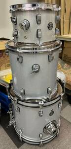  beautiful goods LUDWIG/la Dick drum 3 point set BREAKBEATS silver color silver lame 