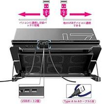 LiANGSTAR ノートパソコン冷却パッド ６つ冷却ファン ノートPCクーラー 7段階高さ 角度調整 風量調節 冷却台 2つUS_画像5