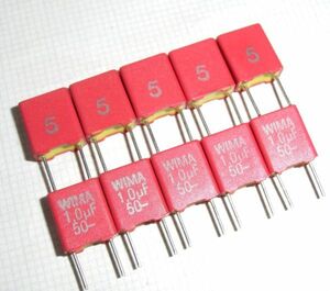 [10個] WIMA 50V 1.0uF 5% MKS2 ★高音質フィルムコンデンサ