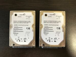 状態:正常(2個セット) 内蔵ハードディスク 2.5インチ 60GB SATA 厚さ9mm Seagate HDD PS3 プレステ3 6B