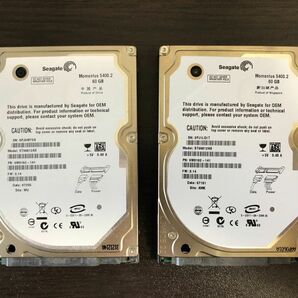 状態:正常(2個セット) 内蔵ハードディスク 2.5インチ 60GB SATA 厚さ9mm Seagate HDD PS3 プレステ3 6C