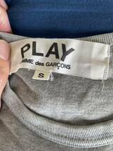 PLAY COMME des GARCONS グレー ハート 半袖 Tシャツ ホワイト sサイズ コムデギャルソン Tee _画像4