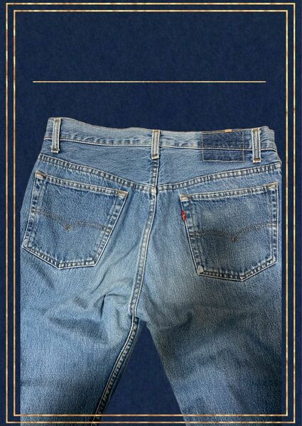 Levi's 501USA製バレンシア工場555レギュラータイプデニム90年前期vintageﾅｲﾛﾝﾌｯﾄ ｱﾙﾐﾘﾍﾞｯﾄ