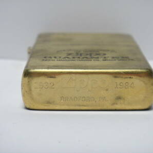 Zippo Zippo GUARANTEE 1932 1984 ソリッドブラス 84年 SOLID BRASS 1932-1984 ギャランティーの画像4