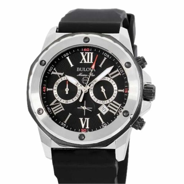 ブローバ Bulova 98B127 Marine Star Black Dial Strap Watch 並行輸入品 腕時計