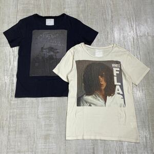 FACTOTUM Photo T-shirt SET ファクトタム フォト WHITE FLAG TEE Tシャツ カットソー 2枚 セット MADE IN JAPAN 日本製 SIZE 48