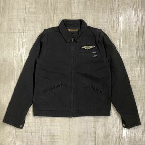 Harley Davidson Cotton Single Riders Jacket ハーレー ダビッドソン コットン シングル ライダース ジャケット スイングトップ SIZE M