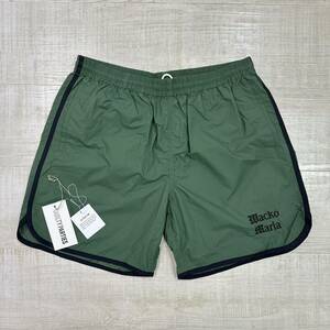 24ss 2024 新品 WACKO MARIA ワコマリア ATHLETIC SHORTS アスレチック ショーツ ロゴ 刺繍 パンツ 24SS-WMP-PT14 GREEN サイズ XXL