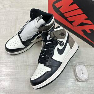 未使用 NIKE AIR JORDAN 1 RETRO HIGH OG GS SAIL BLACK DARK MOCHA 575441 105 ナイキ エア ジョーダン 1 ハイ セイル ダークモカ 24cm