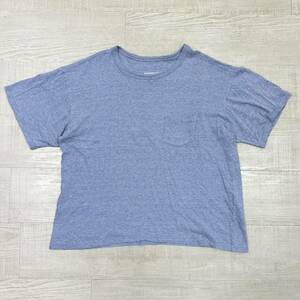 UNUSED アンユーズド ポケット ワイド Tシャツ ポケT POCKET WIDE T-SHIRT TEE MADE IN JAPAN 日本製 ブルー 系 サイズ 2