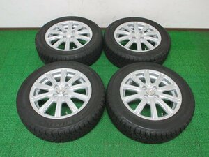 AT974【送料無料】185/60R15 超溝高 8.5分山 ミシュラン スタッドレス X-ICE SNOW 20年製 ホイールセット 4本 激安 ヴィッツ ヤリス アクア