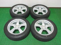 AL759【送料無料 在庫処分!!】175/60R16 超溝高 8~8.5分山 ブリヂストン スタッドレス VRX2 ♪ アルミ ホイールセット 4本 激安 ラクティス_画像1