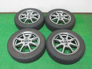 AZ176【送料無料】155/65R14 超溝高 8.5~9分山 トーヨー スタッドレス GIZ2 ♪ 2022年製 ホイールセット 4本 激安 ワゴンR スティングレー