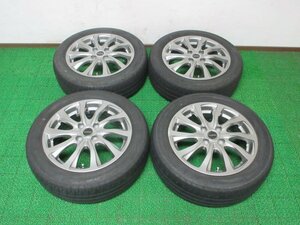 AZ113【送料無料 在庫処分】185/55R15 超溝高 8.5分山 夏タイヤ ENASAVE EC204 アルミ ホイールセット 4本 激安 ノート bB デミオ スイフト