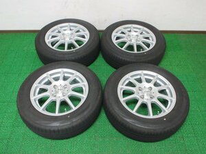 AL969【送料無料】185/65R15 超溝高 8.5分山 ダンロップ 夏タイヤ LE MANS V SILENT CORE 2022年製 アルミ ホイールセット 4本 激安 アクア