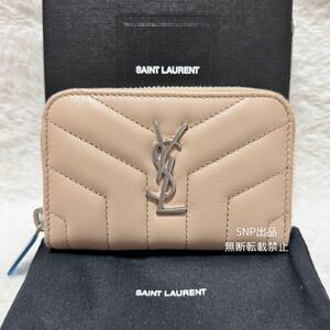 SAINT LAURENT サンローラン 未使用 LOULOU ZIP COIN PURSE ルル ジップ コイン パース ミニ 財布 ラウンド カードケース レザー 530836