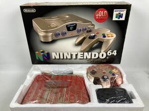 任天堂 Nintendo 64 本体 ゴールドモデル 通電確認 ジャンクニンテンドー64 GOLD 付属品完品
