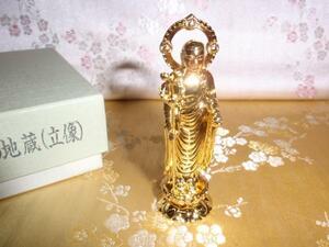 ◇ 24 ◇ Статуя Jizo Bodhisattva 7,3 см. Золотой сплав сплав. Домашний продукт Новый продукт Неиспользуемый [надежный аукцион Yahoo! Достижения 24 года] ☆