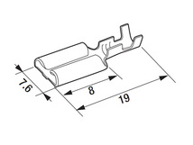 日立 Astemo 250ファストンソケット 1袋 100個入 適用電線0.75～2.00sq 圧着ターミナル B-35 ネコポス送料無料_画像3