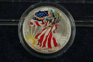  America 1 OZ FINE SILVER ~ ONE DOLLAR 1999 1 dollar Eagle original silver coin color specification rare rare 