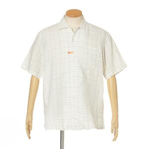 [ бесплатная доставка ]BURBERRY Burberry короткий рукав bok проверка s рубашка мужской лен размер M(NO.08091715)