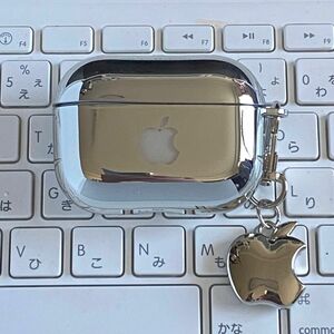 アップル　りんご　シルバー　Apple TPU AirpodsPro2 エアポッズ　新作　AirpodsPro2