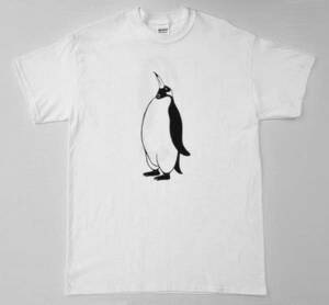 ペンギンＴシャツ、白シャツ、メンズシャツ、送料無料、半袖