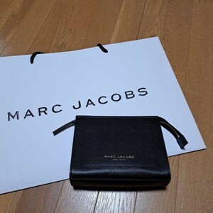 本物！！美品！！MARC JACOBS　ポーチ　ブラック　マークジェイコブス　正規品　本革　　