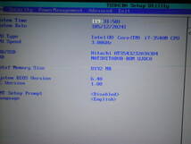 CPU インテル Intel Core i7-3540M 3.00GHz 東芝 B652/H で BIOS 起動ＯＫ（写真あり）_画像3