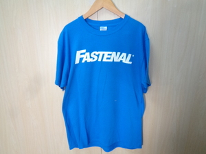 T24◆PORT＆COMPANY プリントTシャツ◆ポートアンドカンパニー サイズM ブルー FASTENAL プリントロゴ 半袖Tシャツ ネコポス発送 6E