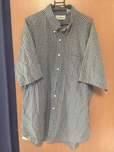 L.L.Bean 半袖シャツ　サイズ　XL cotton100% チェック柄